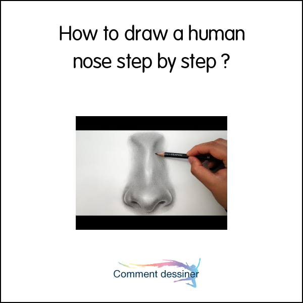 How to draw a human nose step by step